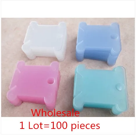 

Total 100 Pieces Plastic Embroidery / Cross Stitch Thread Threading Bobbin Card Board