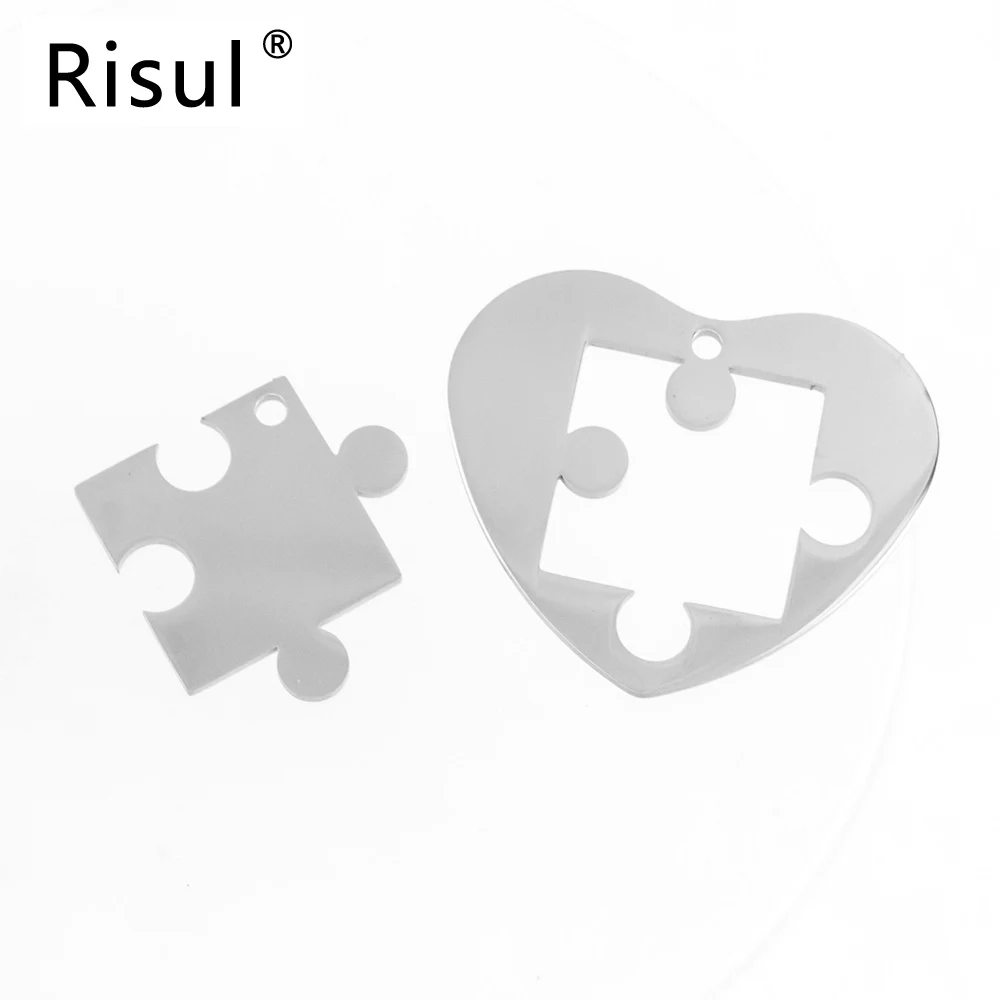 Подвеска Risul в форме сердца из нержавеющей стали для влюбленных подвески