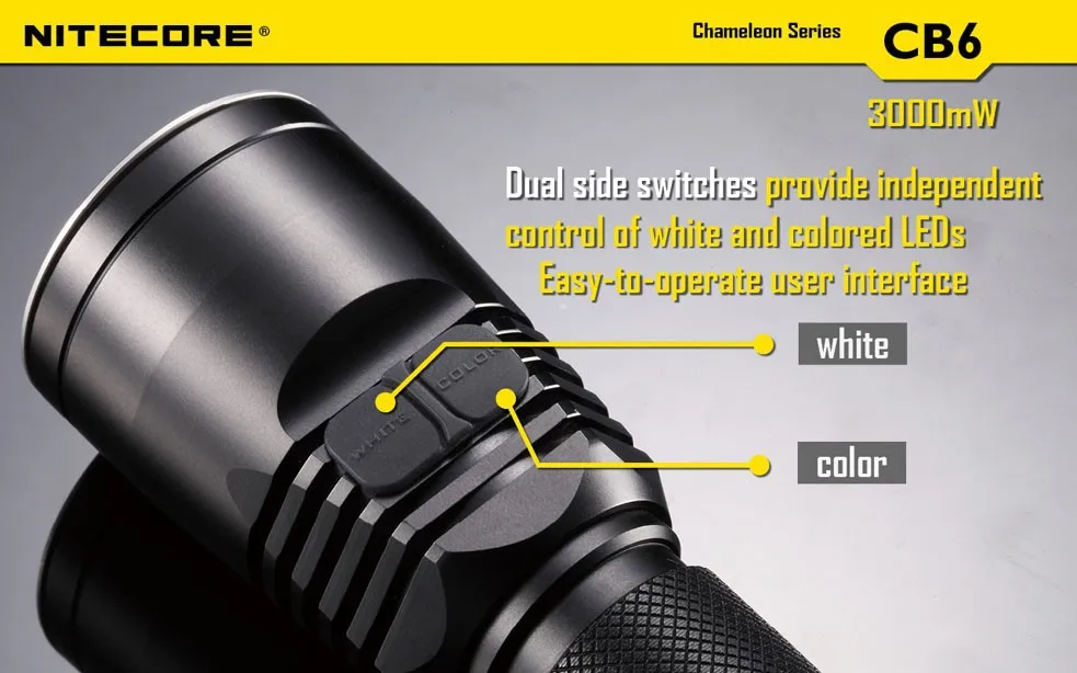 Nitecore cb6 два основных ccree XP-G2 (R5) и CREE XP-E синий светодиодный фонарик Водонепроницаемый + Nitecore nl188 3100 мАч батареи