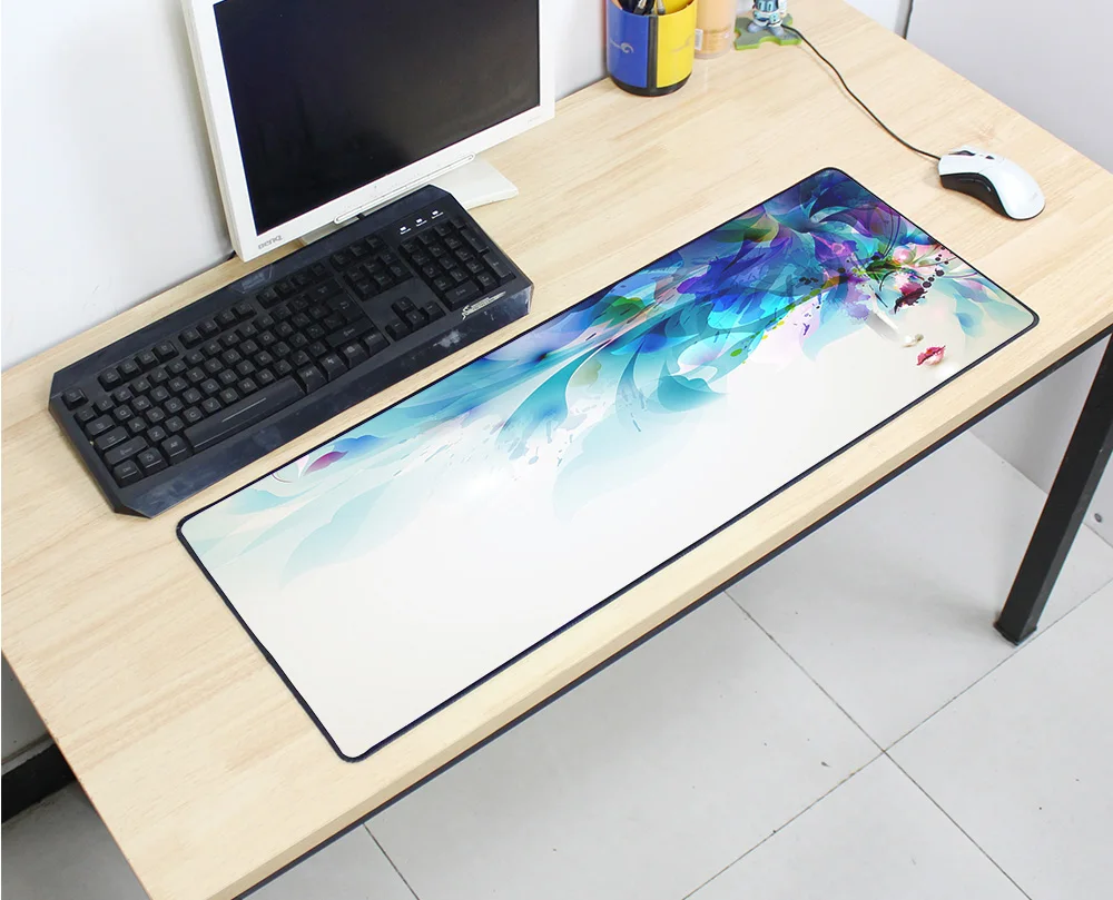  art mouse pad 800x300mm speed Keyboards Mat Rubber Gaming mousepad cool new Desk Mat for game playe