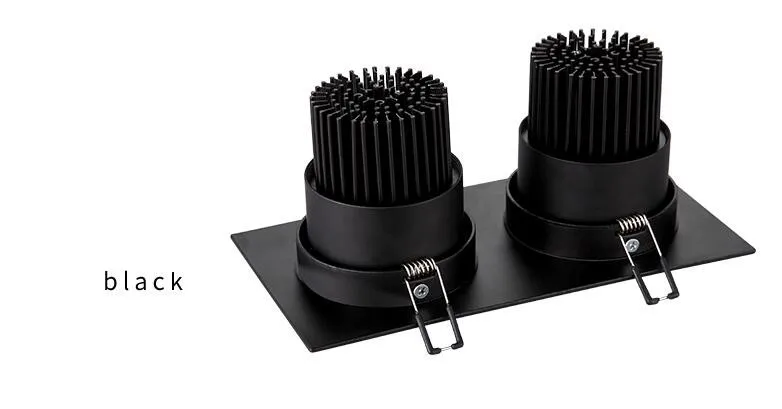 1pcs Energy saving Recessed Double LED Dimmable Downlight COB 7w 9w 12W 24W LED Spot light decoration Ceiling Lamp AC 110V 220V