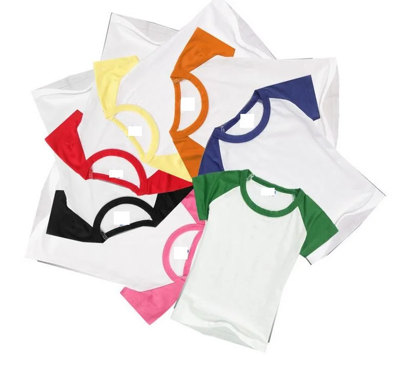 blank kids summer t-shirt blank raglan 