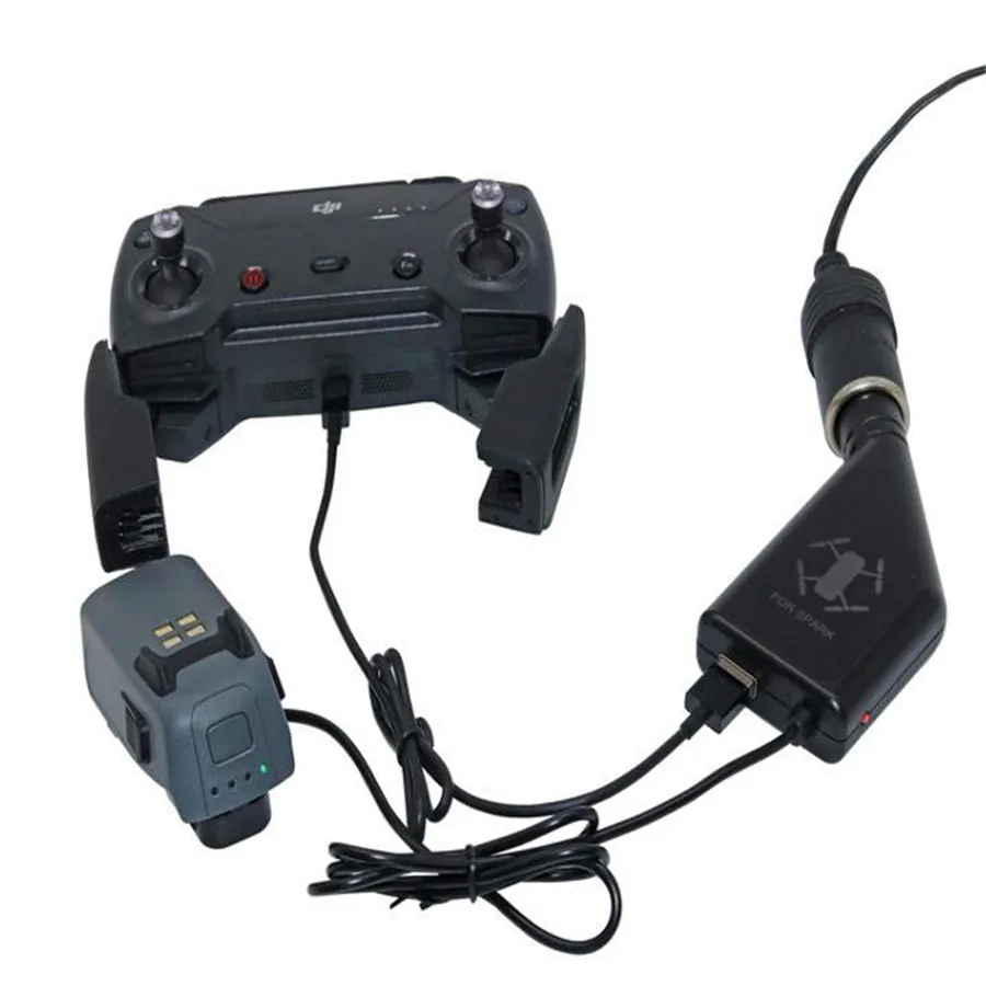 Dji Spark Car Charger with USB Charging Port Remote Control for DJI Spark Drone Battery Transport Outdoor Vehicle Charger-2