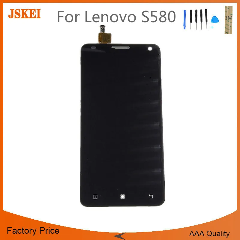 Замена ЖК дисплея для Lenovo S580 экран дисплей с кодирующий преобразователь