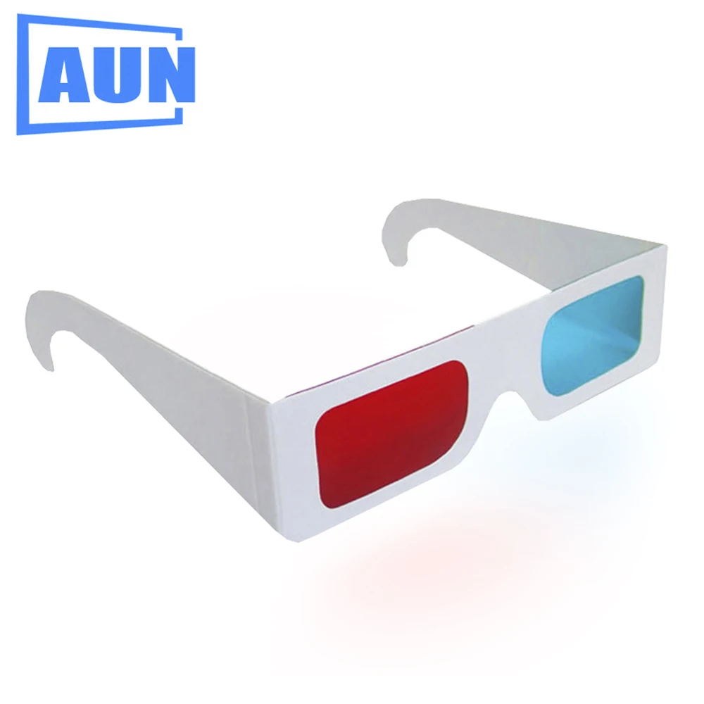 Простые синие красные 3D очки AUN светодиодный LED проектора | Электроника
