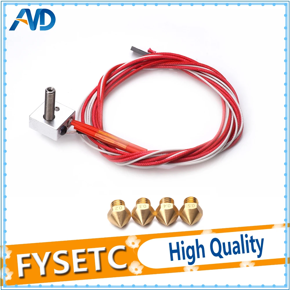 

Assembled Extruder Hot End kit for Prusa i3 3D Printer 1.75mm MK8 0.2/0.3/0.4/0.5mm Nozzle 3D printer DIY Accessories