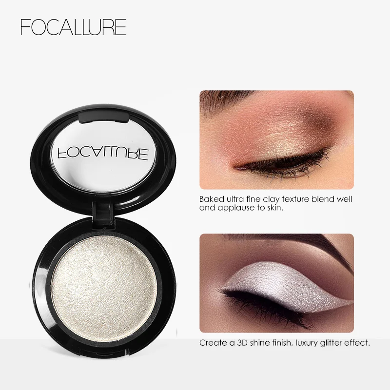 

Cosmetics Makeup Eye Shadow 10 Colors Baked Eyeshadow Eye shadow Palette in Shimmer Metallic Eyes Makeup by Focallure