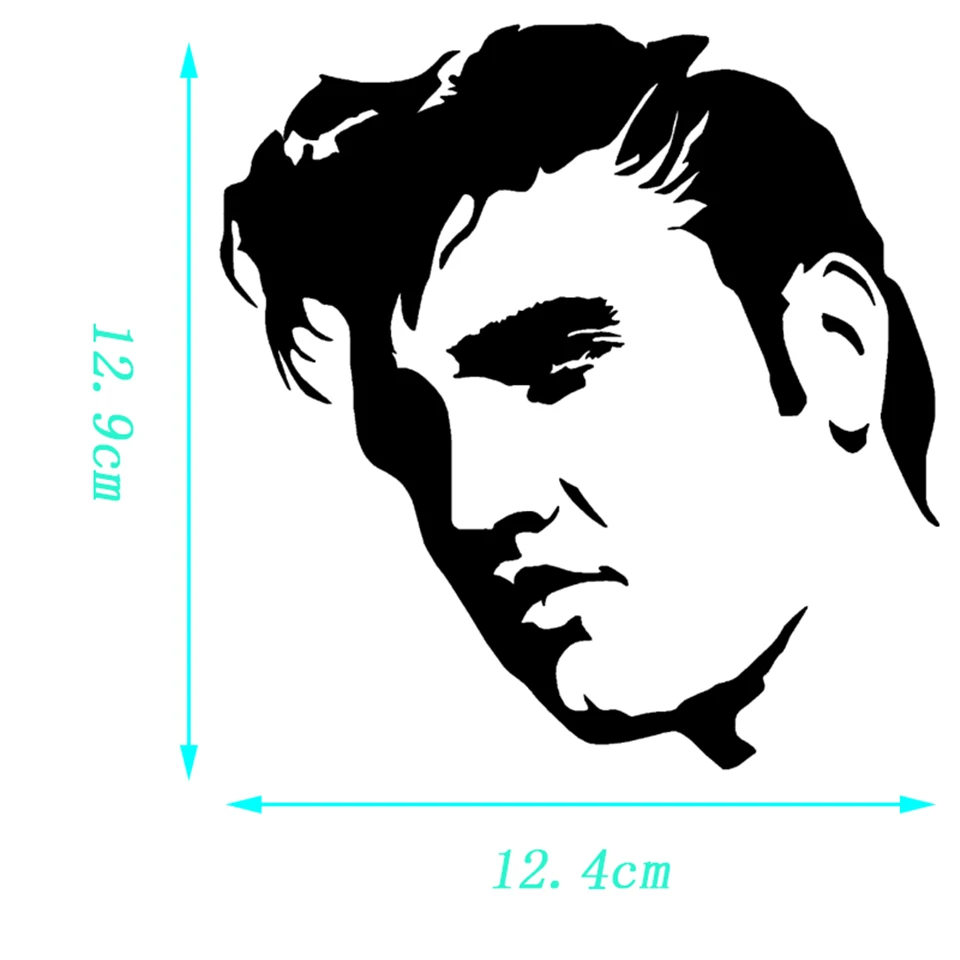 Elvis Presley Fashion Stickers Decals Car-Styling Decor Vinyl Waterproof Creative Car Body Wall Decoration Sticker 12.4cm12 (4)