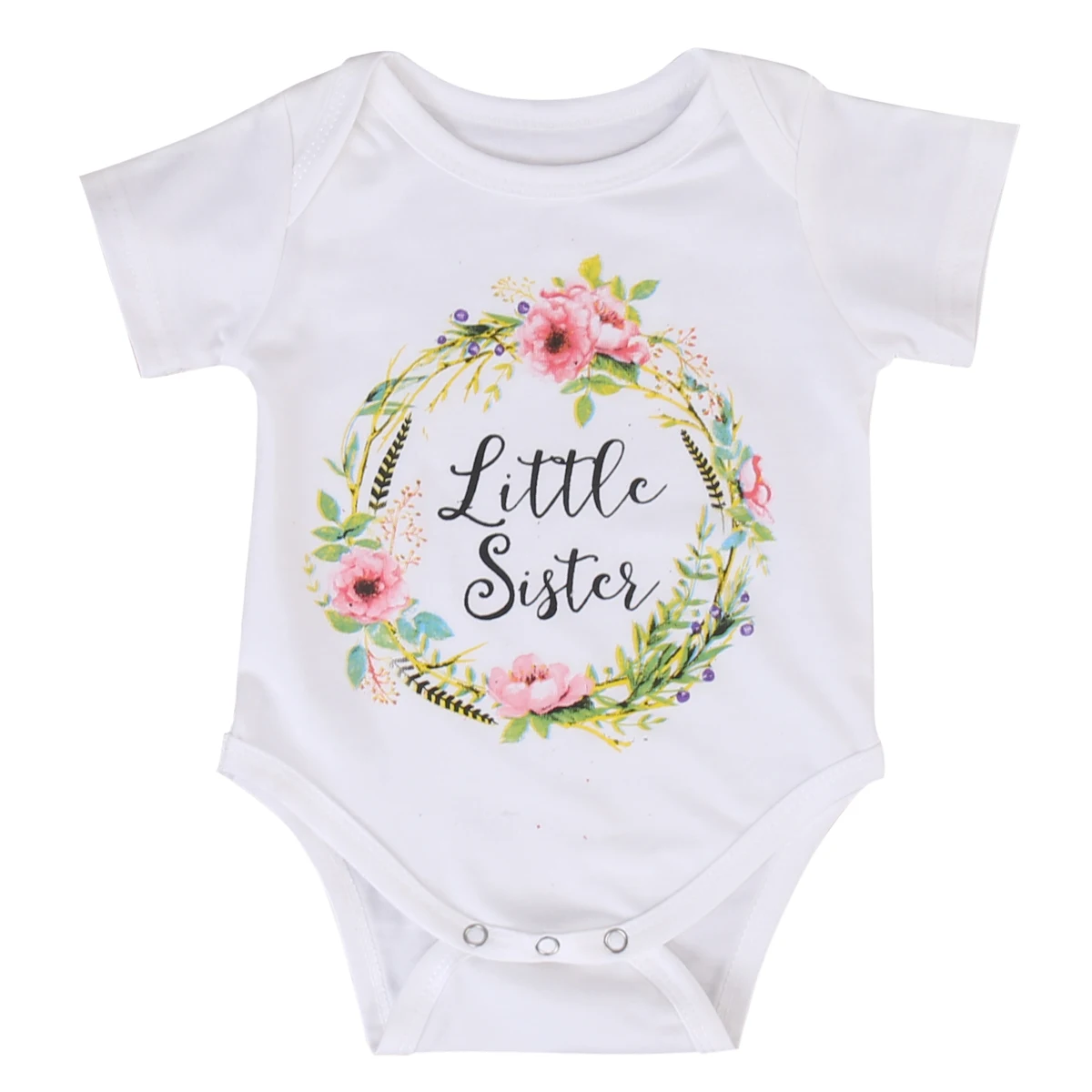 Baby Kids Girl Little Big Sister Matching Clothes Romper Outfits T Shirt