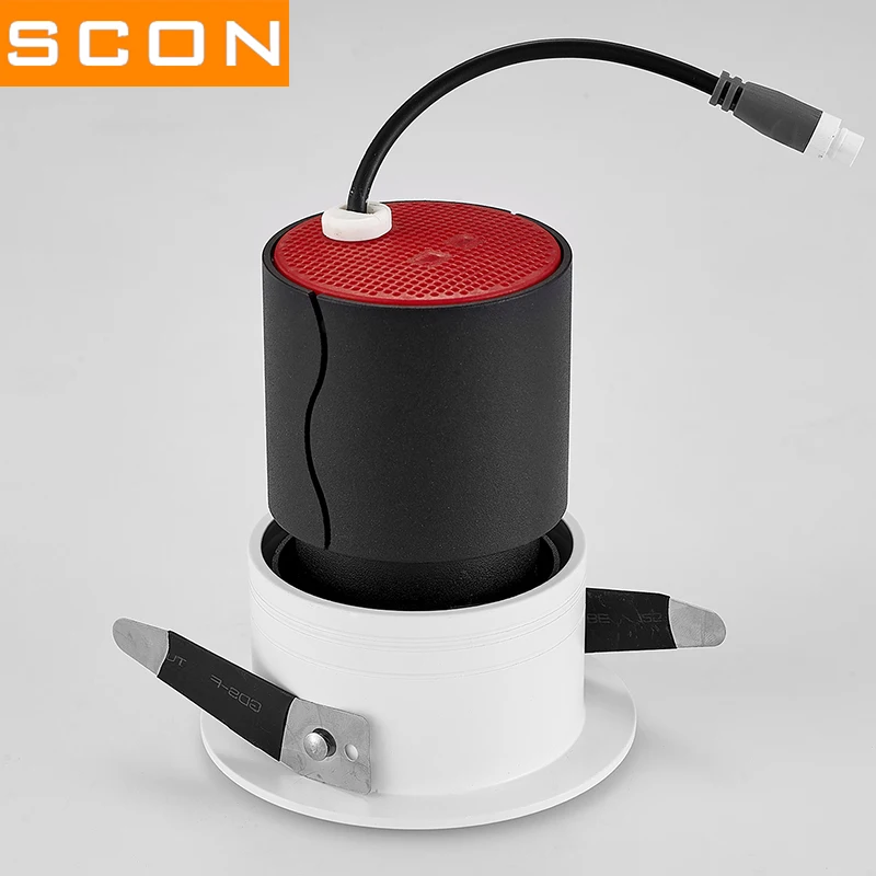 SCON 10 Вт светодиодный COB встраиваемый потолочный Точечный светильник CRI Ra&gt93 4000 лм