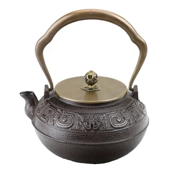 

hot 1.2L Japan South Cast Iron Tea Pot Chinese Grain Kettle Creative Dinkware