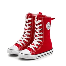 Enfants Chaussures pour Filles Garçons Haute Toile Chaussures Enfants Sneakers 2017 Automne Casual Chaussures pour Grandes Filles Garçons Respirant Haute bottes