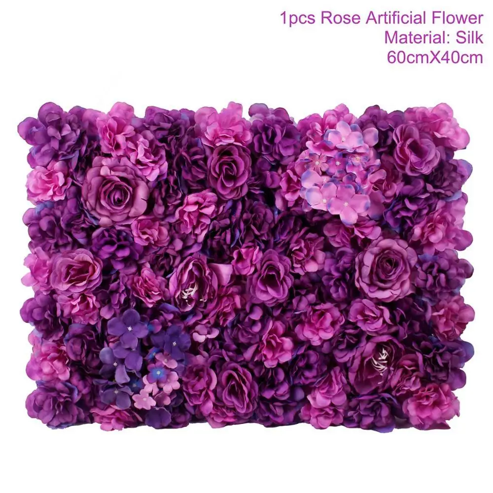 Frigg 40x60 см Шелковый цветок розы шампанского искусственный цветок для свадебного украшения цветок настенный романтический свадебный фон Декор - Цвет: Purple
