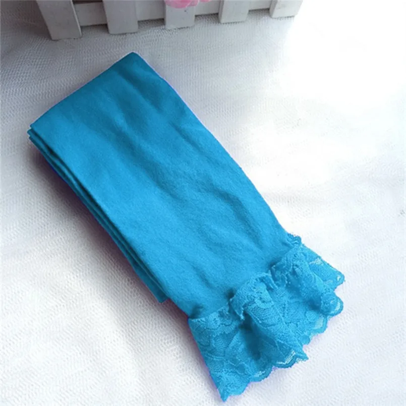 summer new Kids Girl leggings summer stretch Lace Leggings skinny capris Pants Candy color (2)