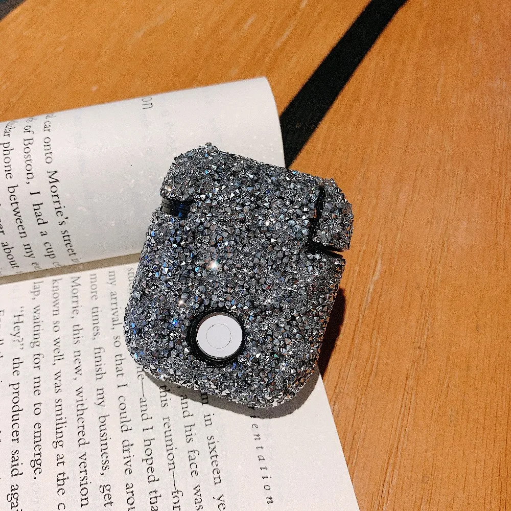 Shiny Rhinestone Case For Apple Airpods Bluetooth Wireless Earphone Korean Bling Powder Case For Airpods Cover Charging Box Case (8)