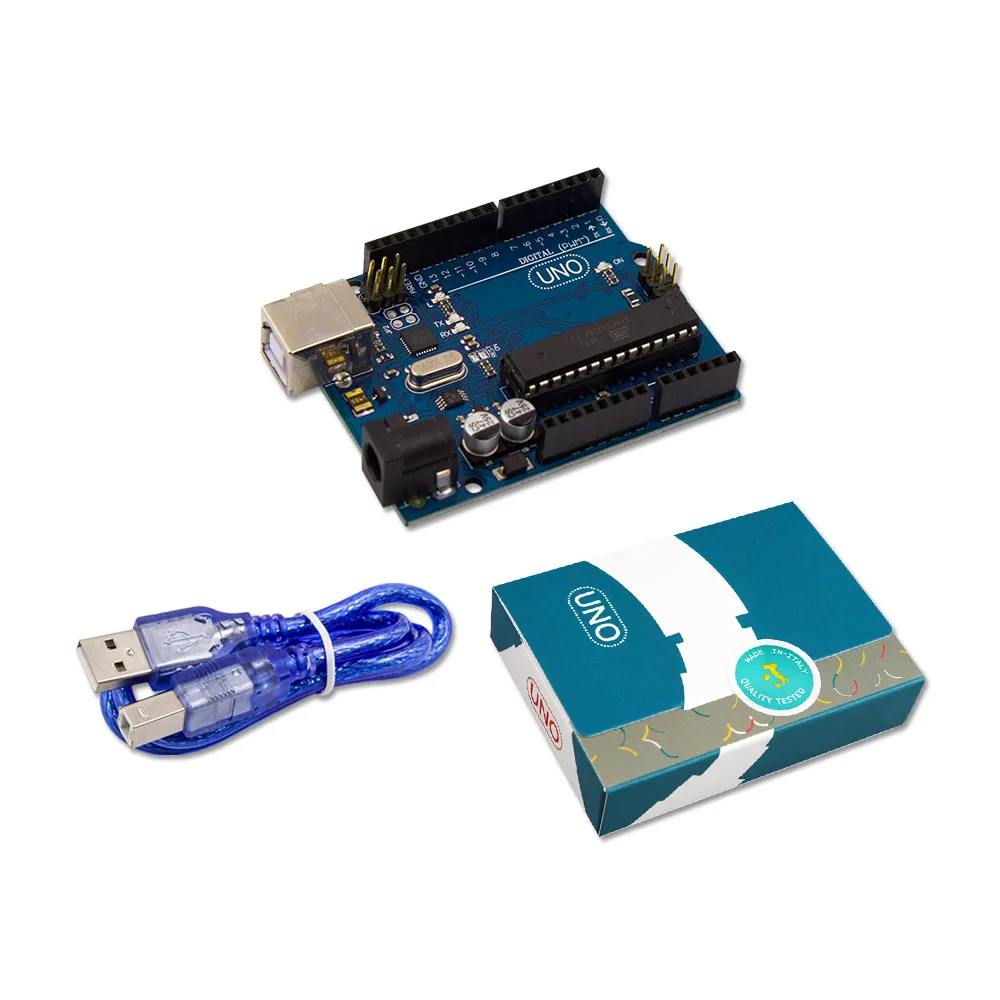 

UNO R3 for arduino MEGA328P 100% original ATMEGA16U2 with USB Cable + UNO R3 Official Box