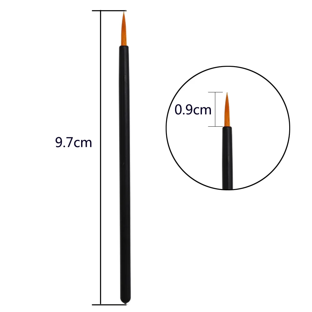 YOKPN 50 шт. профессиональный макияж подводка для глаз кисти с крышкой тонкие нейлоновые волосы макияж кисти одноразовые волокна подводка для глаз кисти