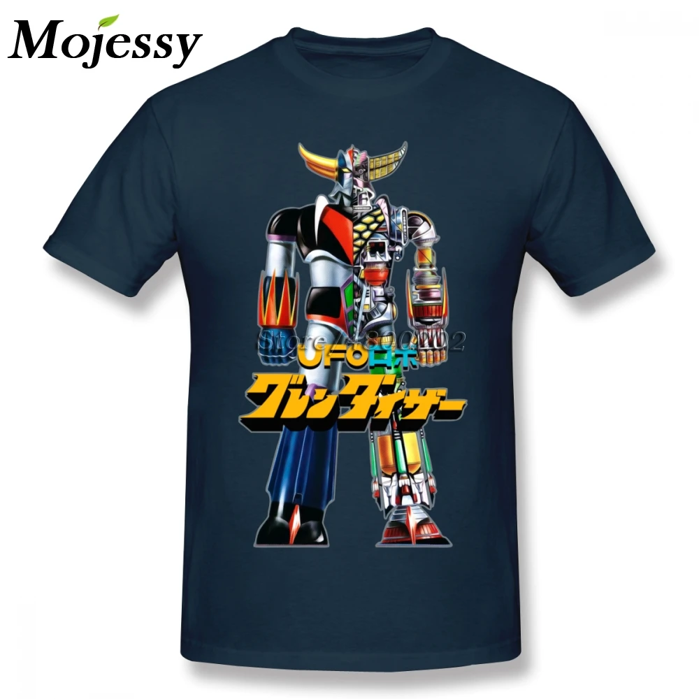 Mazinger Z UFO робот Grendizer футболка для мужчин плюс размер 5XL командный Топ - Цвет: Тёмно-синий