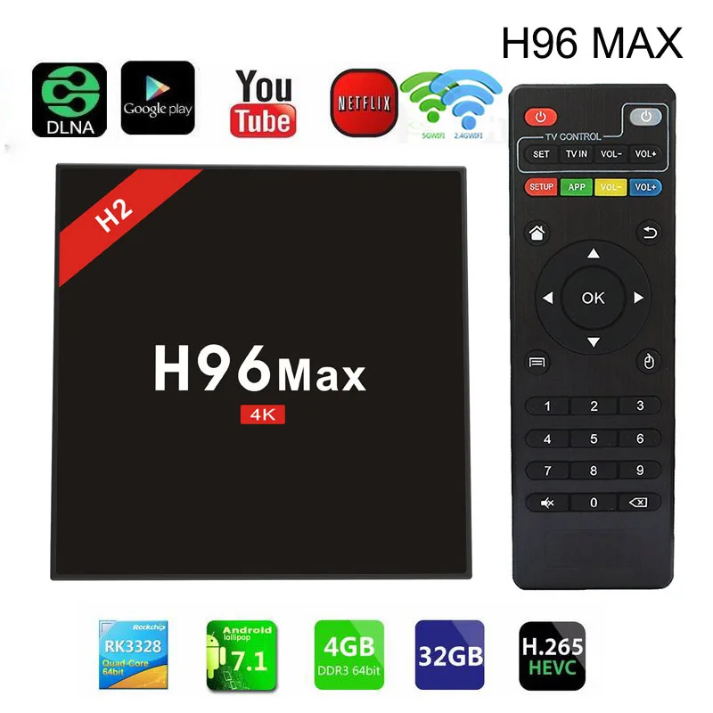 Android tv Box H96 Max 4G 32G RK3328 четырехъядерный ТВ-приставка 2,4G 5G Wifi BT4.0 USB3.0 HDR10 4K VP9 медиаплеер V Android 8,1 tv