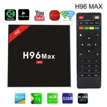 DDR3 4G 32G Android 7.1 TV Box RK3328 Quad Core 2.4G/5G Dual Wifi BT4.0 Mini PC H.265 VP9 HDR10 H96 Max H2 USB 3.0 Set Top Box