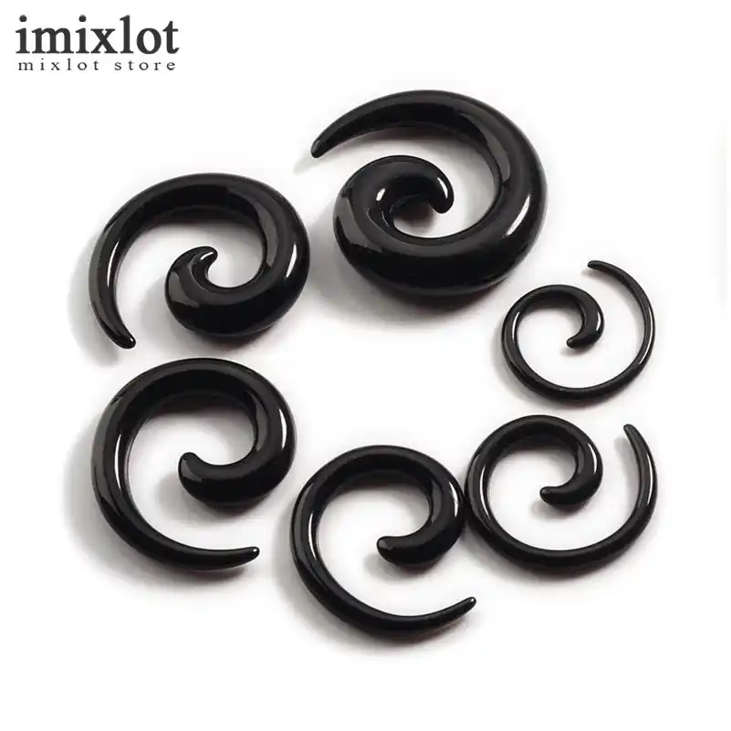 2020 NEW TT 8//10mm I/&ME Epoxy UV Acrylic Fake Ear Plug Earrings BU23