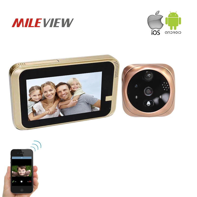 

FREE SHIPPING Smart IP Wifi Peephole Video Doorbell 720P Security Camera Door Viewer Motion Detection for Android IOS Smartphone