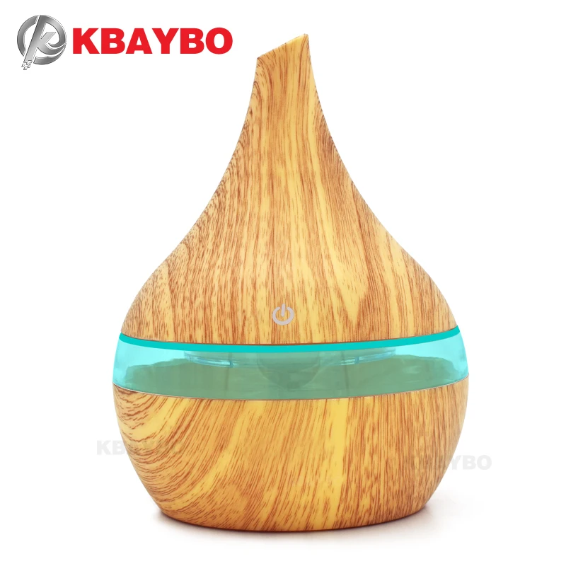 

KBAYBO Electric Aroma diffuser wood 300ml Ultrasonic humidifier USB Essential oil Aromatherapy air diffuser LED Light mist make