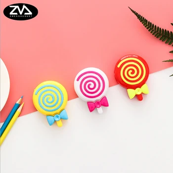 

1X Creative Lollipop Plastic Pencil Sharpener Cartoon Kawaii Stationery Pencils Sacapuntas School office supplies Gift