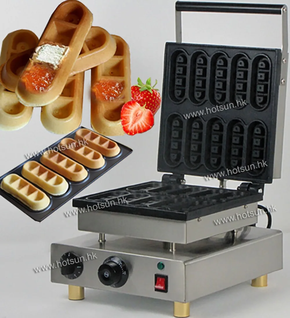 Commercial 110V 220V Electric Non stick Lolly Waffle Sticks Iron Maker