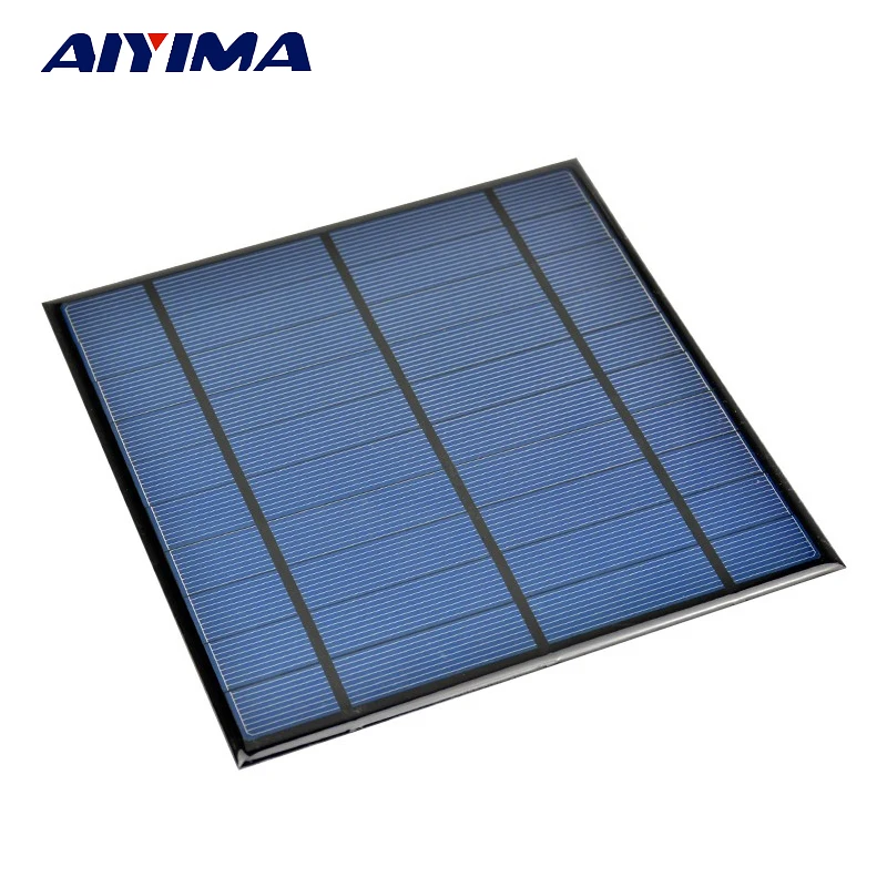 

AIYIMA 5V 4.5W Epoxy Solar Panel Photovoltaic Panel Polycrystalline 165x165mm Solar Cells SunPower Energy DIY Solar System