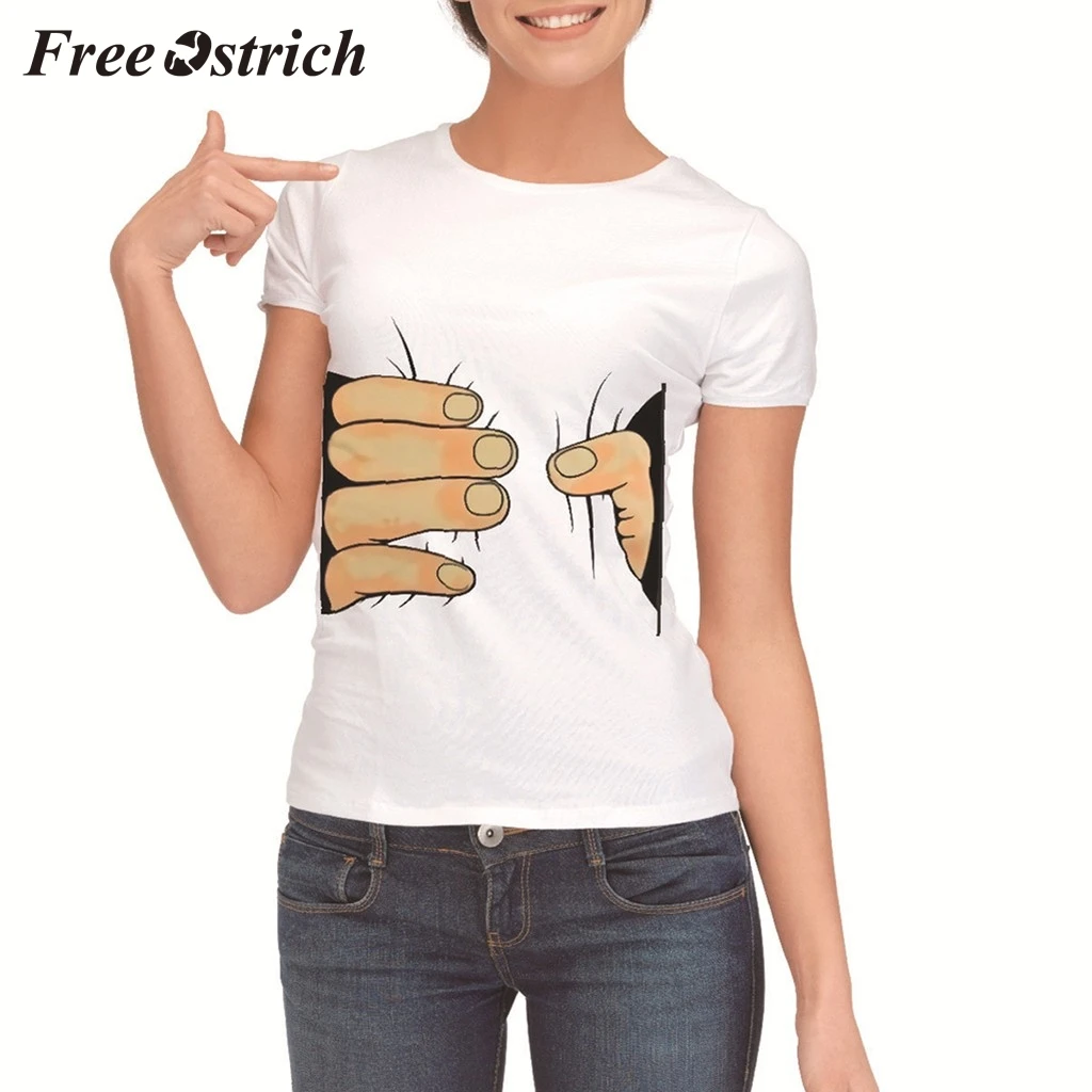 YFancy Women Girl Summer Fashion Popular Cute Cat Printing Casual Crewneck Casual Loose Tops Tee Shirts Blouse