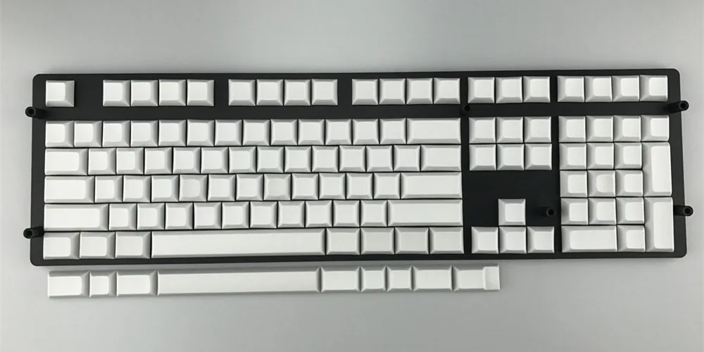 Dsa keycaps пустые печатные 117 клавиши толстые pbt для механической клавиатуры Dsa профили ANSI макет - Цвет: white
