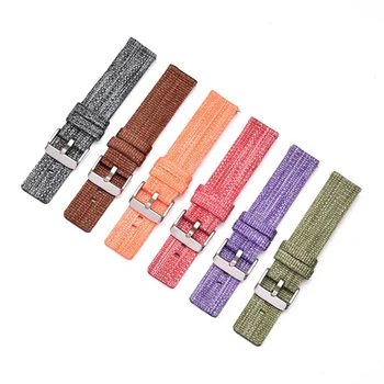 

16 18 20 22mm Watch Band Strap Pin Buckled Nylon Wristwatch Bands Replacement Accessories For Samsung Galaxy