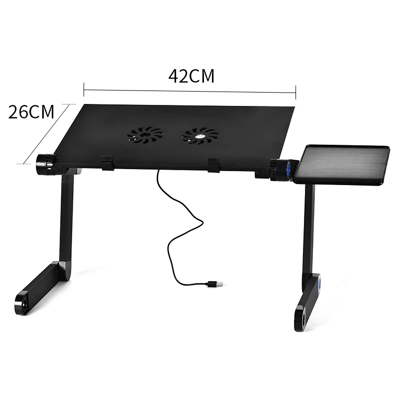 Aluminum Alloy Laptop Table Adjustable Portable Folding Computer Desk Students Dormitory Laptop Table Stand Tray For Sofa Bed
