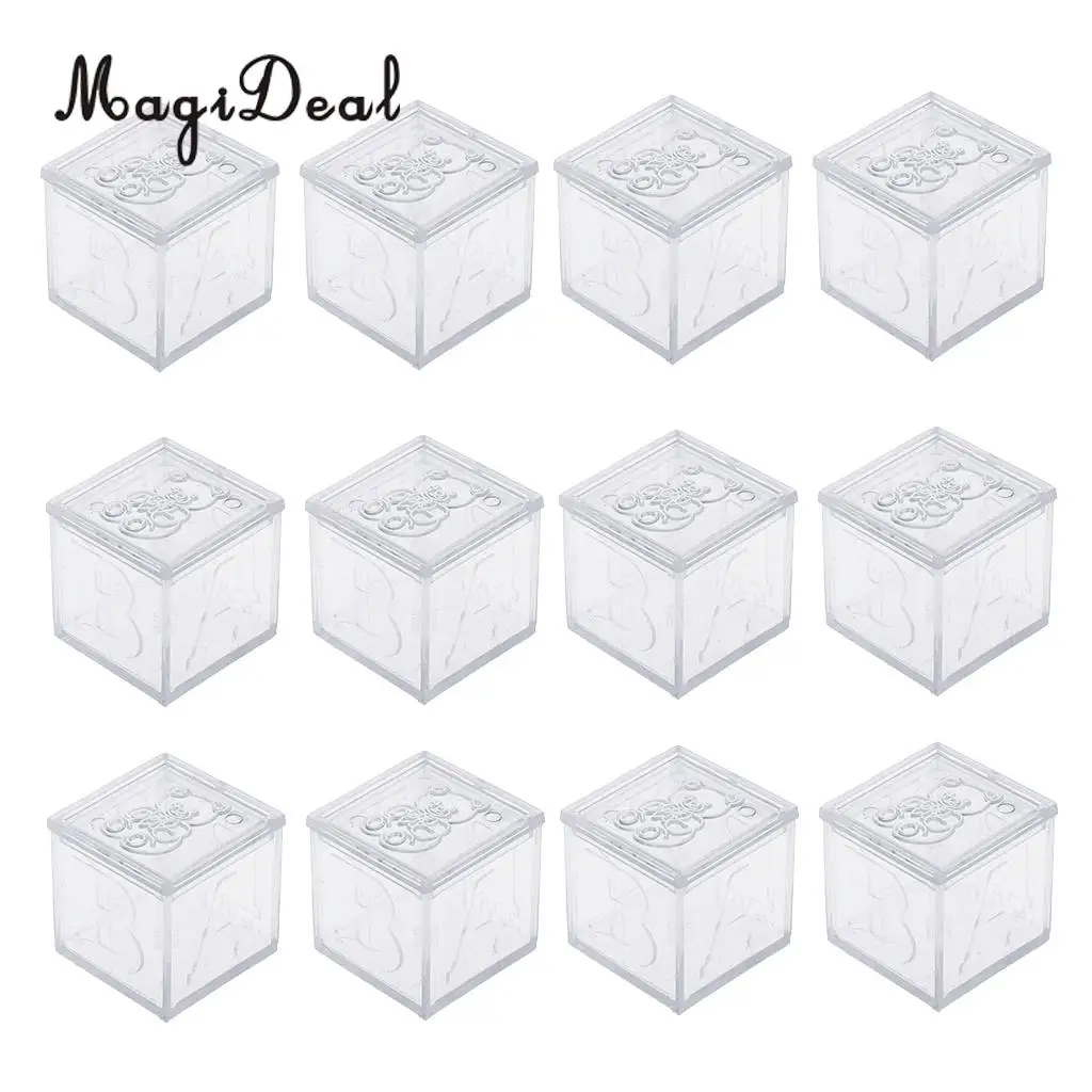 MagiDeal Building Blocks Candy Box Wedding Baby Shower Party Gift Favor 3 Colors Choose