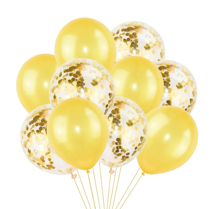 10Pcs Mixed Confetti Balloons Happy Birthday Party Helium Balloon Decorations Wedding Festival Latex Balloon Party Supplies