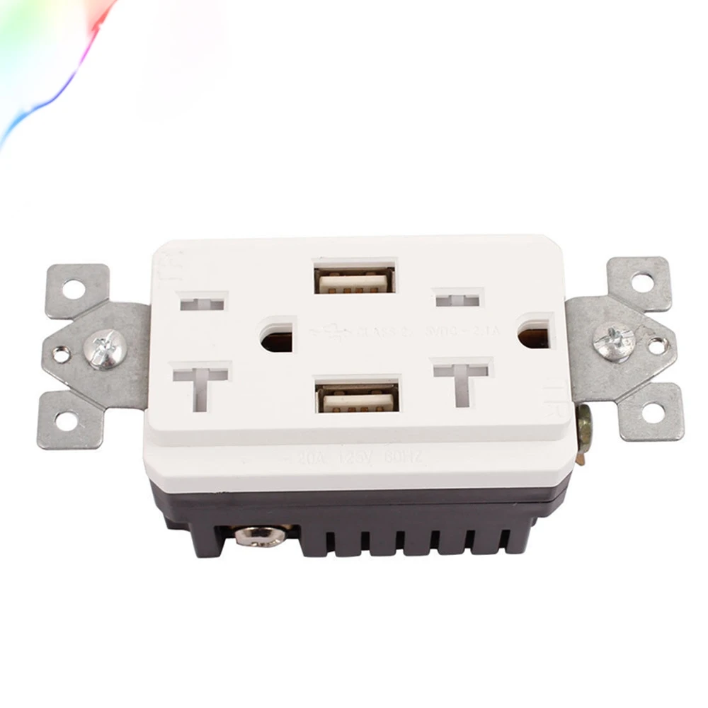 Зарядное устройство с двойным USB разъемом 120 В 20A защитой от дуплексного взлома| |