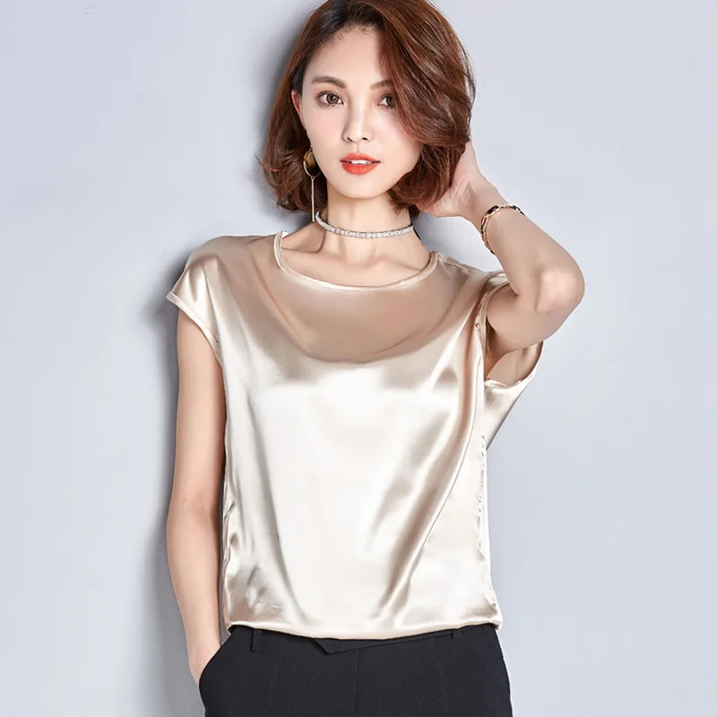 MLXSLKY летняя новая свободная футболка с короткими рукавами из искусственного