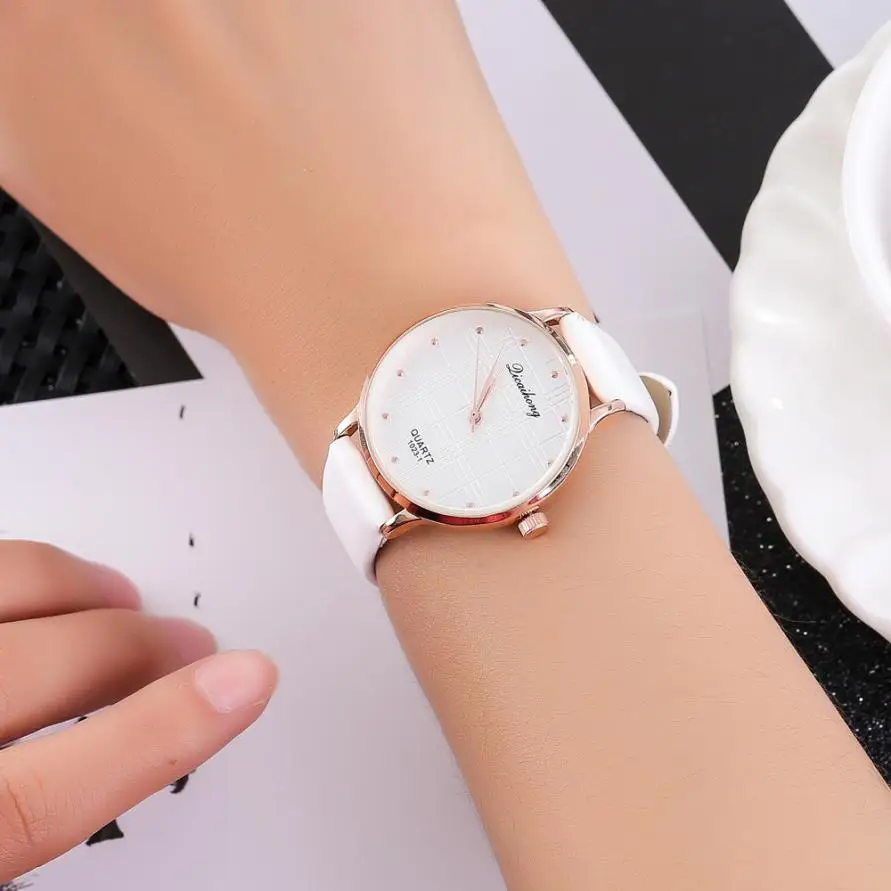 

Temperament Fashion Simple Women's Quartz watch Analog Simple Business Ladies WristWatch Beautiful Souvenir Hand clock 2018 #D