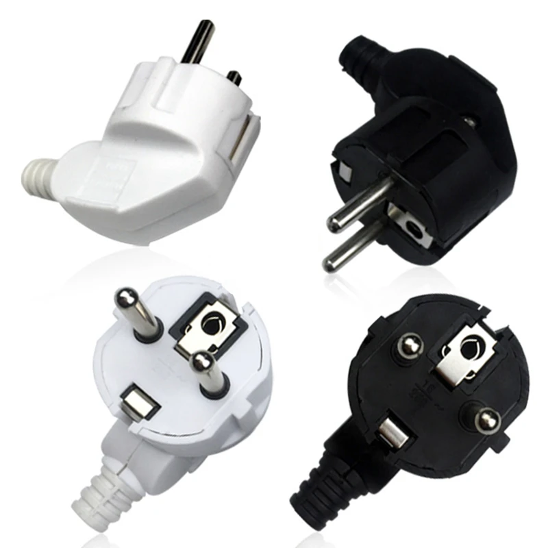 Rewirable CEE 7/4 Type F Europe Plug 16A 250V 2 Pin 4.8mm EU with Earth Clips | Обустройство дома