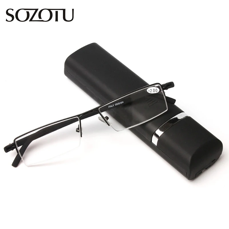 

SOZOTU TR90 Frame Slim Magnetic Reading Glasses Men Women Diopter Presbyopic Elderly Eyeglasses +1.0+1.5+2.0+2.5+3.0+3.5 YQ143