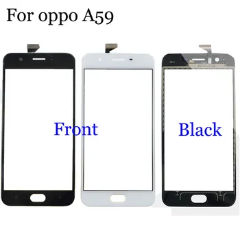 

High quality Black White Front Glass Lens + Touch Screen Digitizer For OPPO A59 Replacement for Phone LCD Screen Flex cable Case