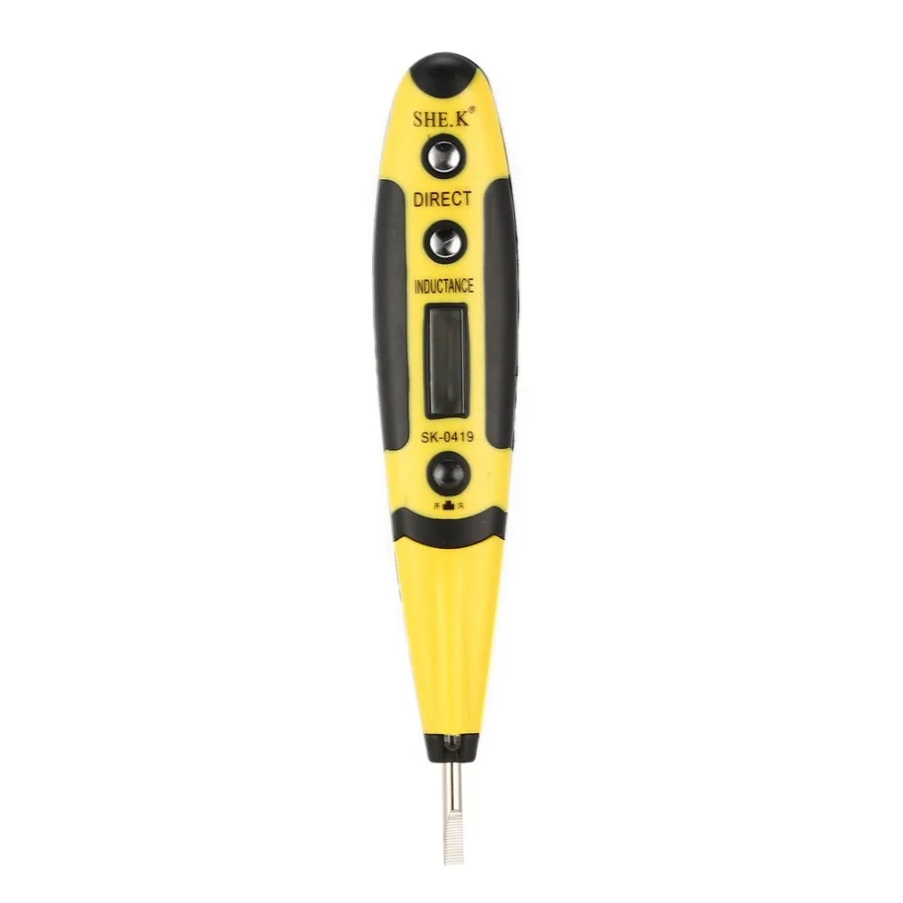 

SHE.K Digital AC/DC Voltage Meter Pen Volt Tester Screwdriver Sensor LED Flashlight Cable Socket Live Line Check Induction