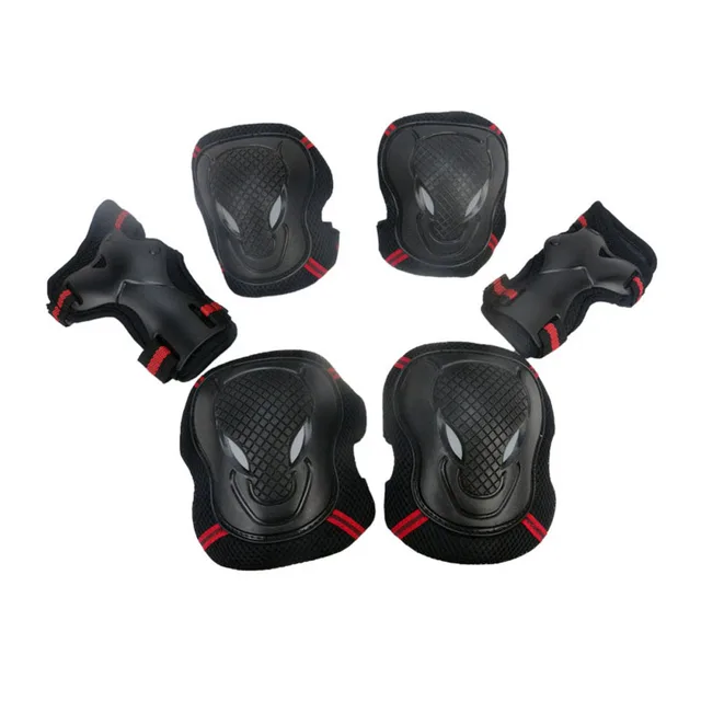 US $11.77 6Pcs/Set Skating Skateboard Roller Blading Elbow Knee Wrist Safety Protective Gear Sport Pad Guard 