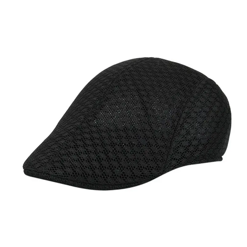 Men Caps 2018 Summer Hot Sale New Fashion Breathable Mesh Newsboy Hats Casual Beret Gentleman Caps FWhilesale And Freeship #J15 (3)