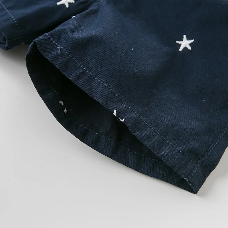 DB10744 dave bella/летние детские модные шорты со звездами; штаны для малышей; повседневная одежда для мальчиков