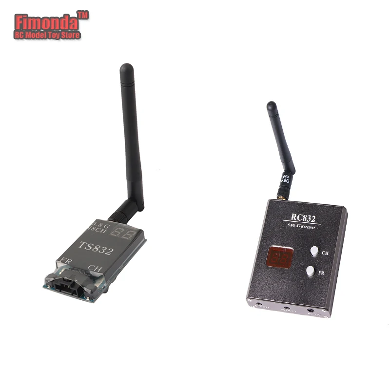 

Fimonda 5.8G 40CH TS832 AV Transmitter & RC832 Receiver Wireless Audio/Video Image Receiver System for FPV Drone Quapcopter