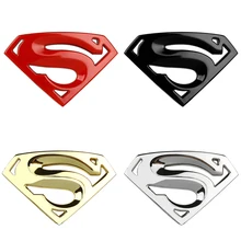 3D 3M chrome emblem Auto logo Motorcycle accessories Funny car stickers Superman badge metal Universal Car styling