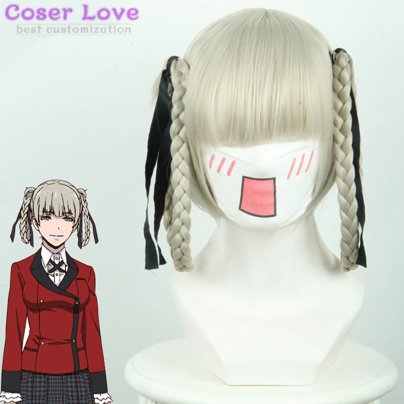 Kakegurui-компульсивный игрок Momobami Kirari Косплей головные уборы для косплея Хэллоуин, Рождественский карнавальный костюм