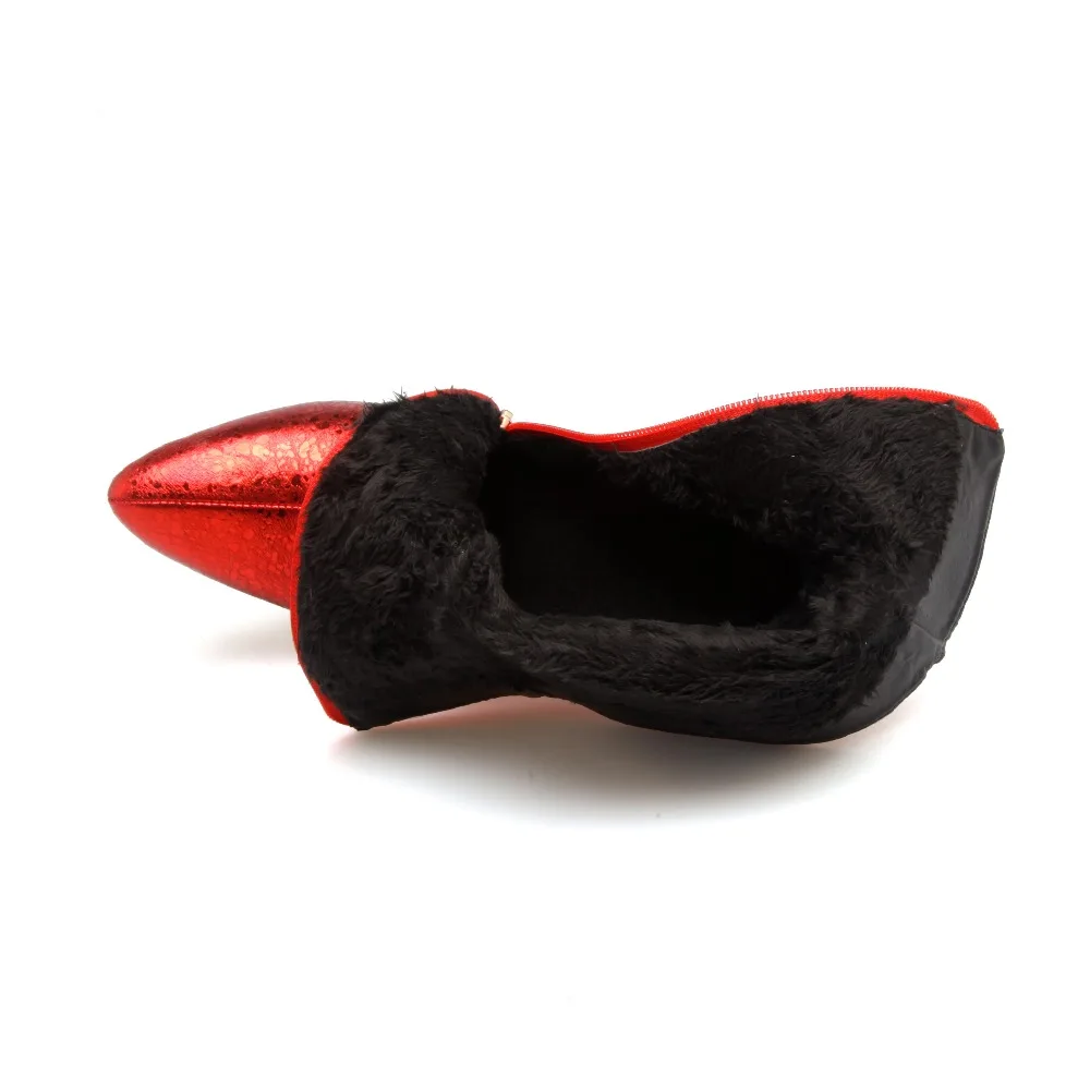 Mode silver Furtado Cm Sexy Femmes Bleu Femme Argent Peluche Chaude 12 Marque Black Rouge Arden Extrême Pour Bottes Talons Cheville red Hiver Haute Chaussures De Nouvelle blue TwdnXqzF